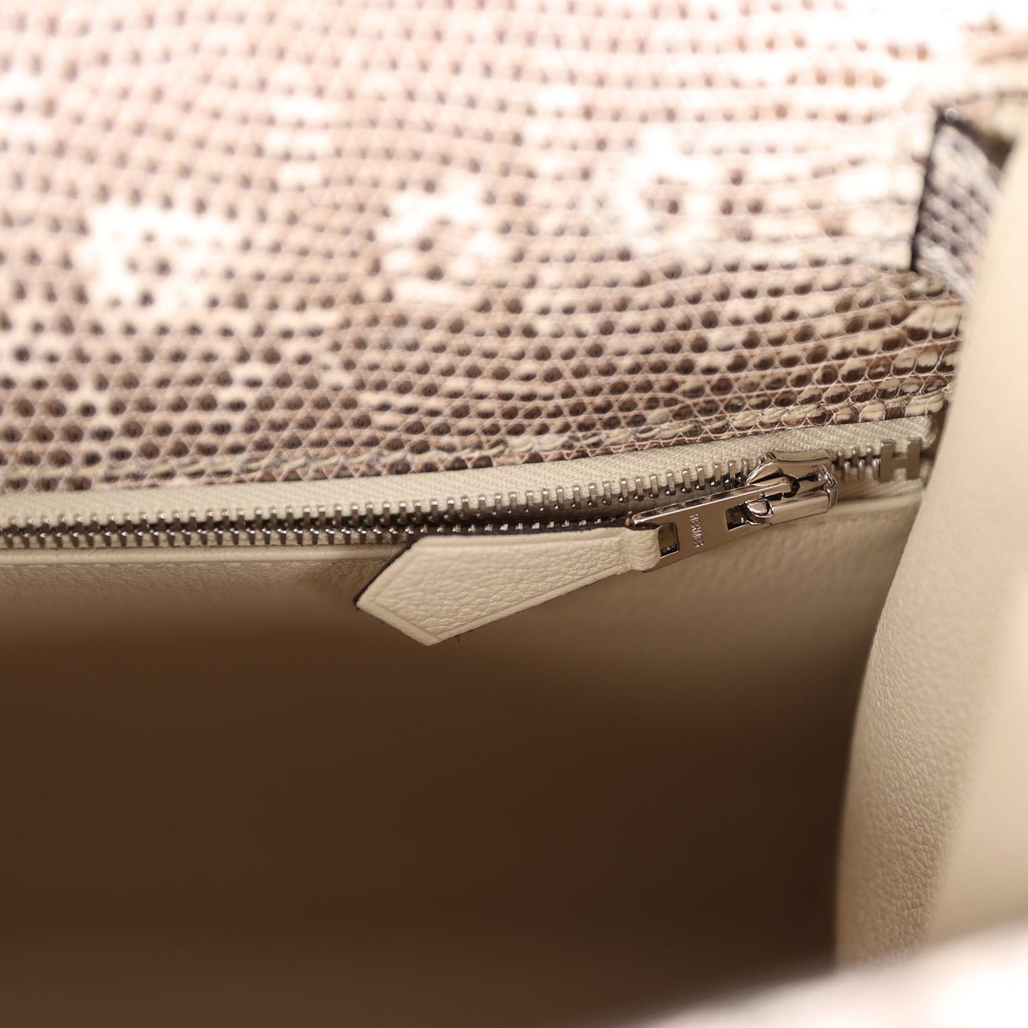 Hermes Kelly 28 Sellier Ombre Veranus Salvator Lizard Palladium Hardware