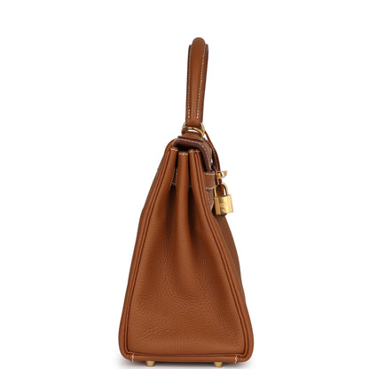 Hermes Kelly 28 Retourne Gold Togo Gold Hardware