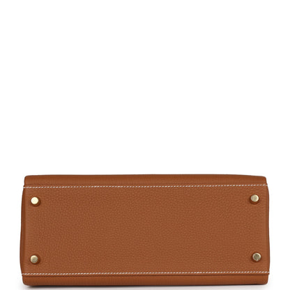 Hermes Kelly 28 Retourne Gold Togo Gold Hardware