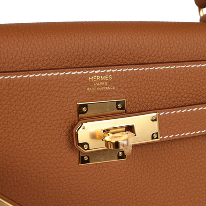 Hermes Kelly 28 Retourne Gold Togo Gold Hardware