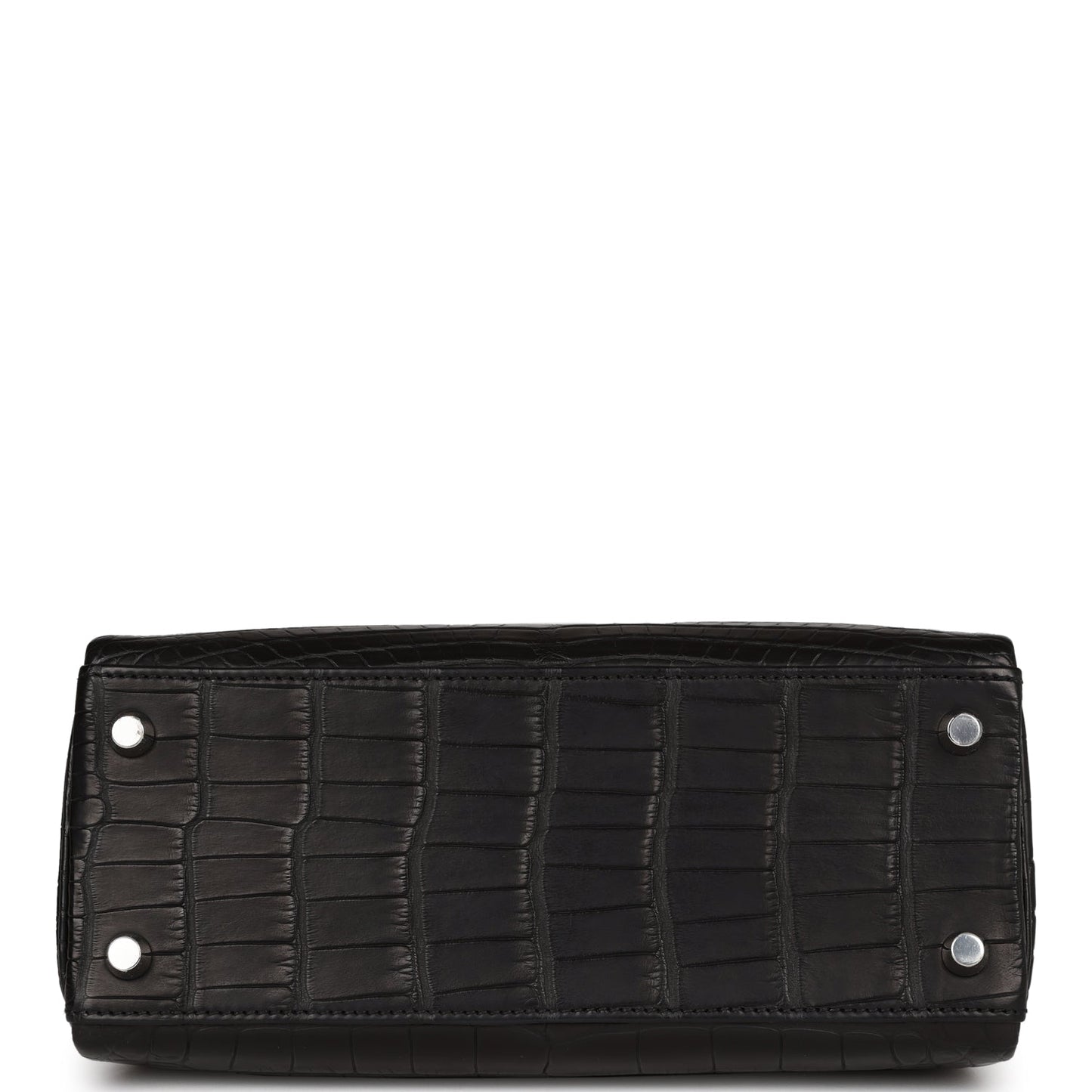 Hermes Kelly 25 Retourne Black Matte Alligator Palladium Hardware