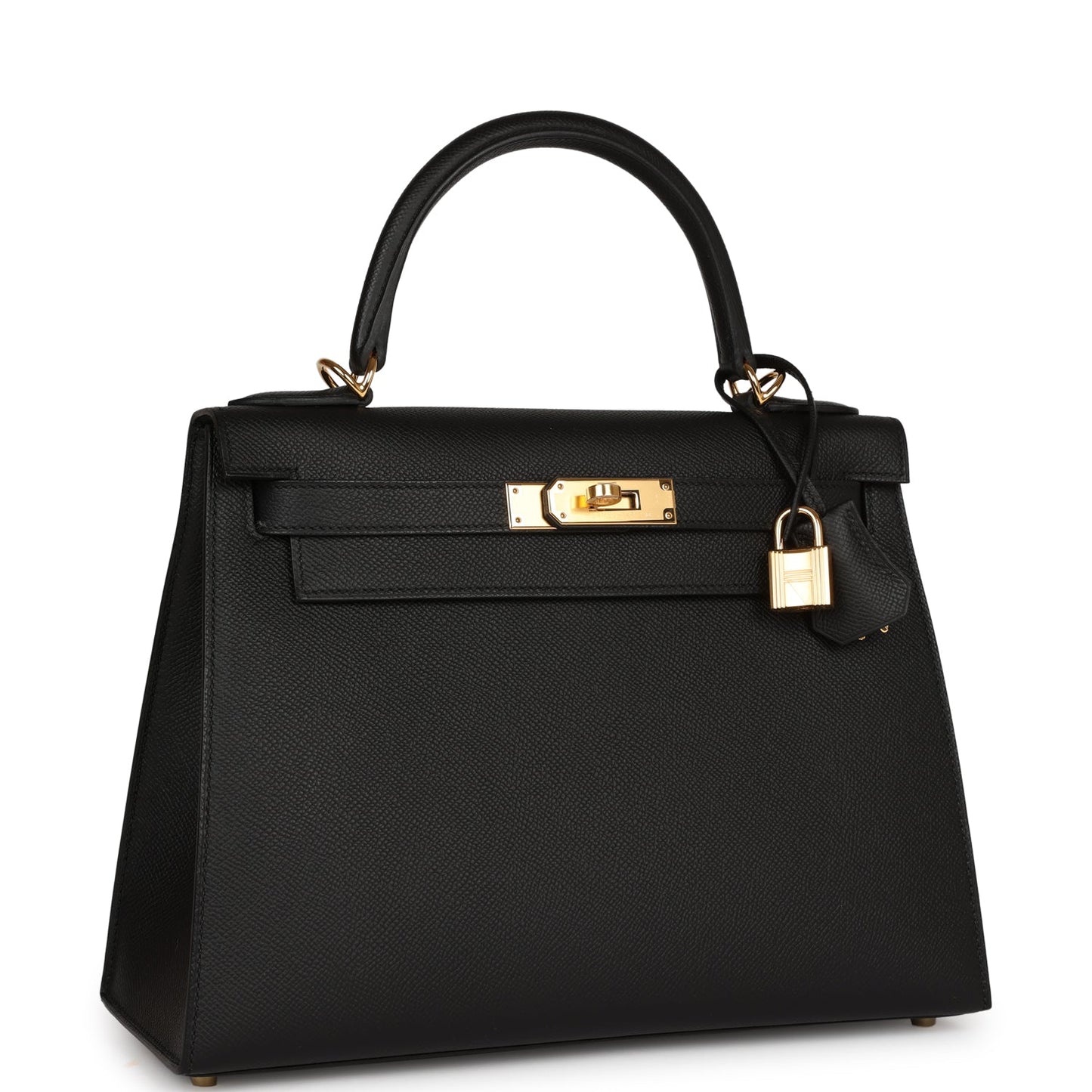 Hermes Kelly 28 Sellier Black Epsom Gold Hardware