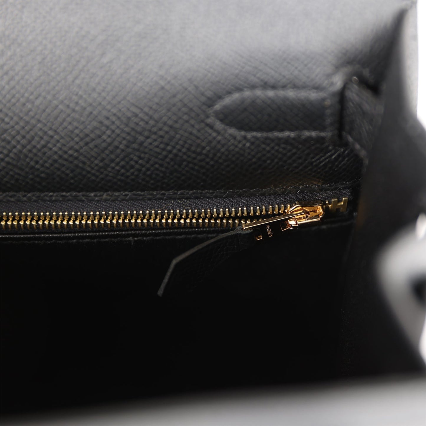 Hermes Kelly 28 Sellier Black Epsom Gold Hardware