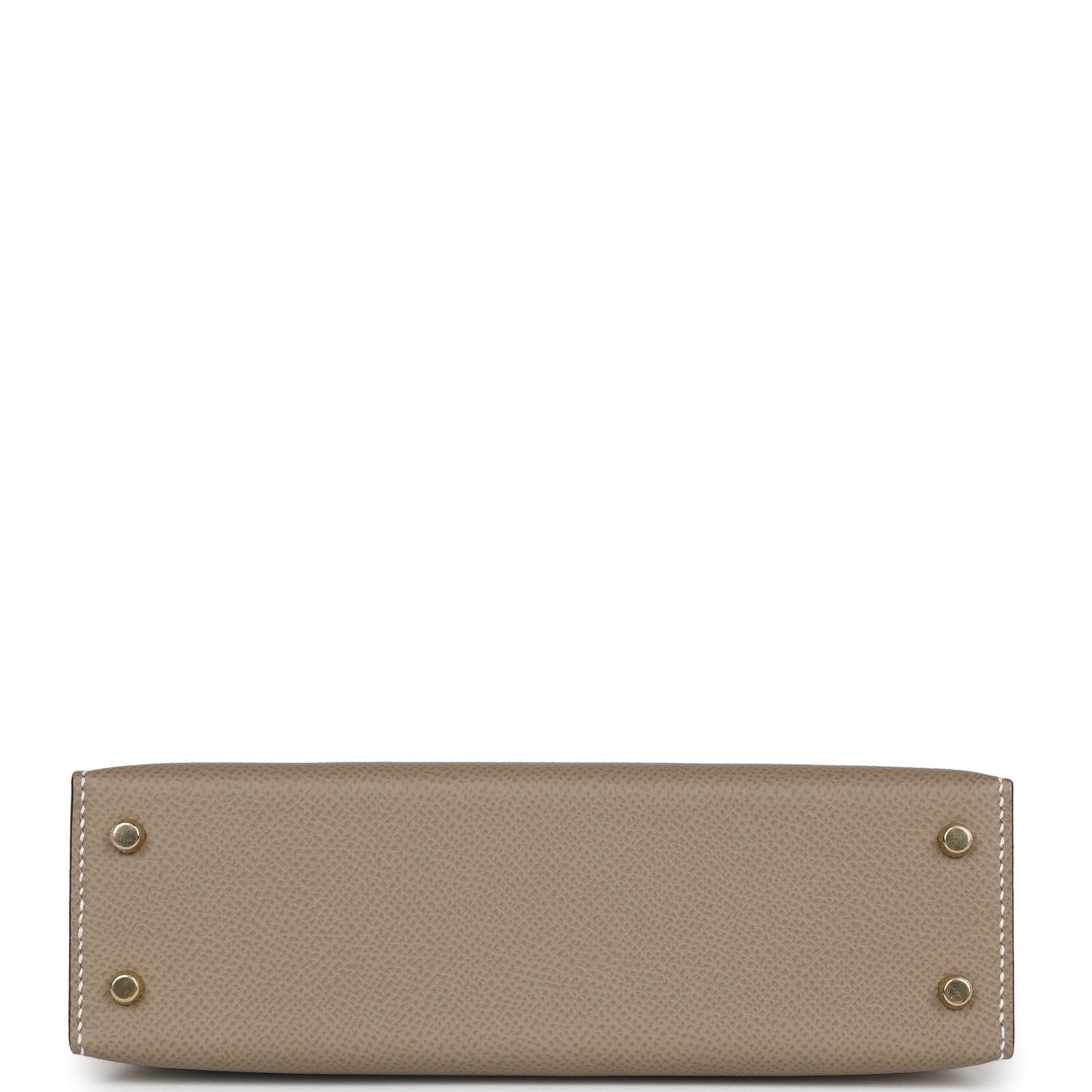 Hermes Kelly 20 Nata and Gris Asphalte Epsom Sellier Gold Hardware