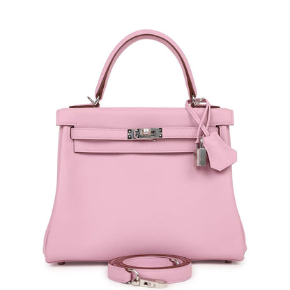 Hermes Kelly 25 Retourne Mauve Sylvestre Swift Palladium Hardware