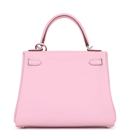Hermes Kelly 25 Retourne Mauve Sylvestre Swift Palladium Hardware