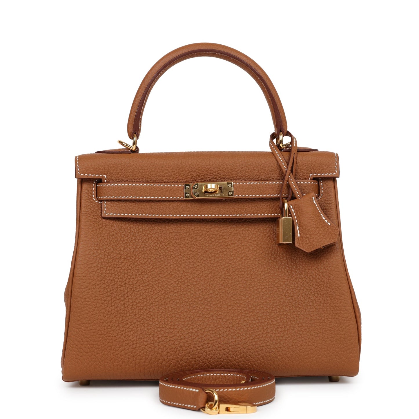 Hermes Kelly 25 Retourne Gold Togo Gold Hardware