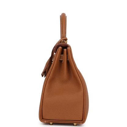 Hermes Kelly 25 Retourne Gold Togo Gold Hardware