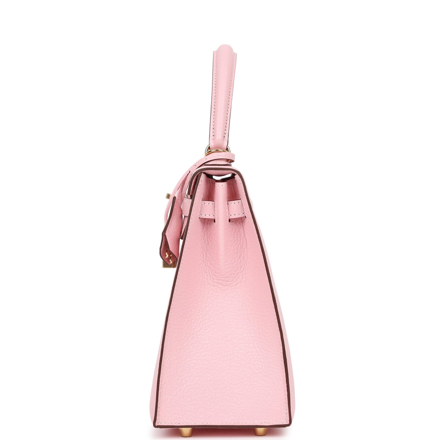 Hermes Kelly 25 Sellier Rose Sakura Chevre Permabrass Hardware