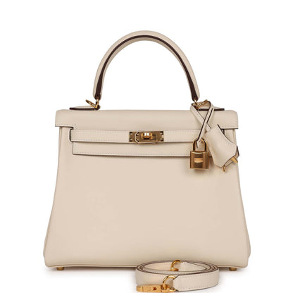 Hermes Kelly 25 Retourne Nata Swift Gold Hardware