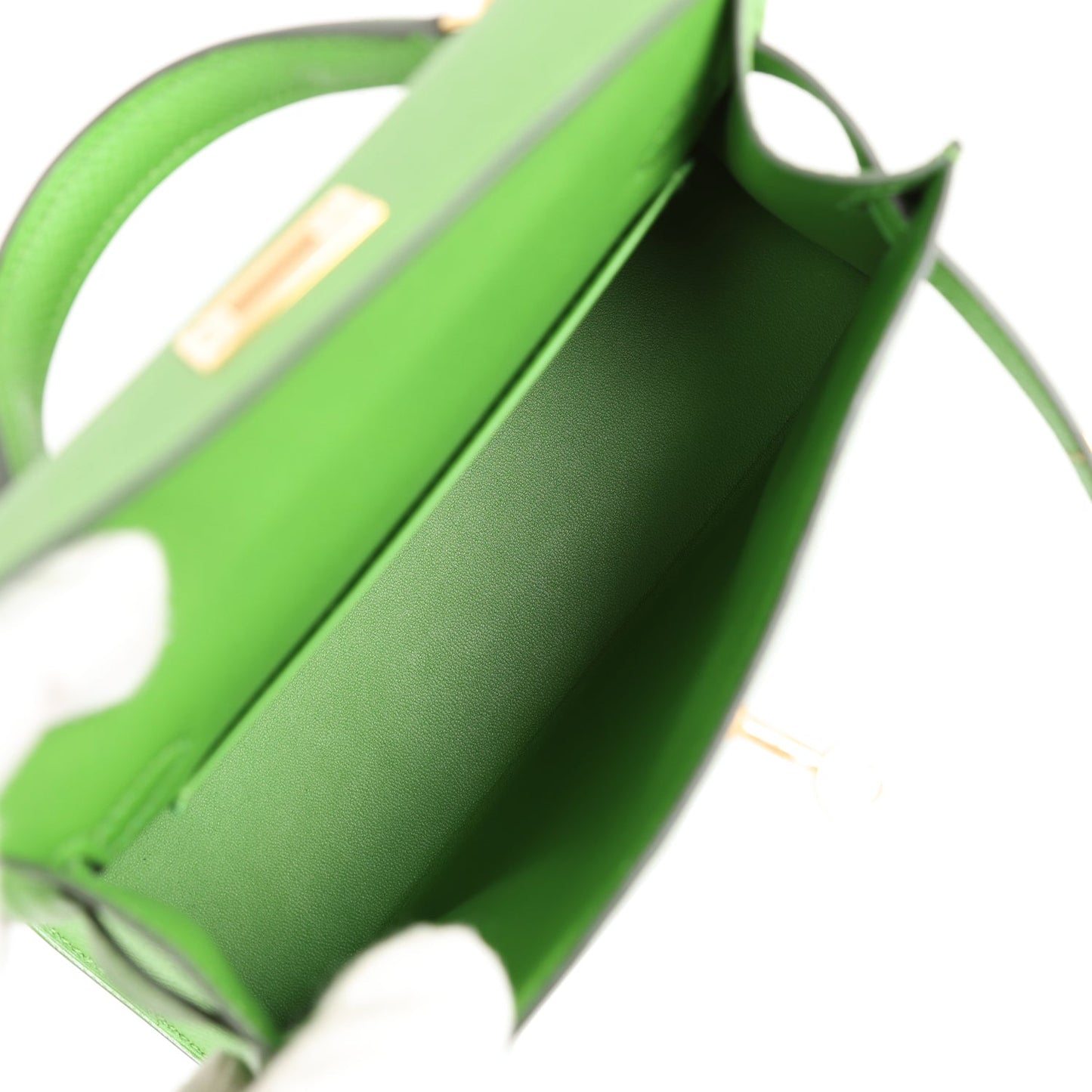 Hermes Kelly 20 Sellier Vert Yucca Epsom Gold Hardware