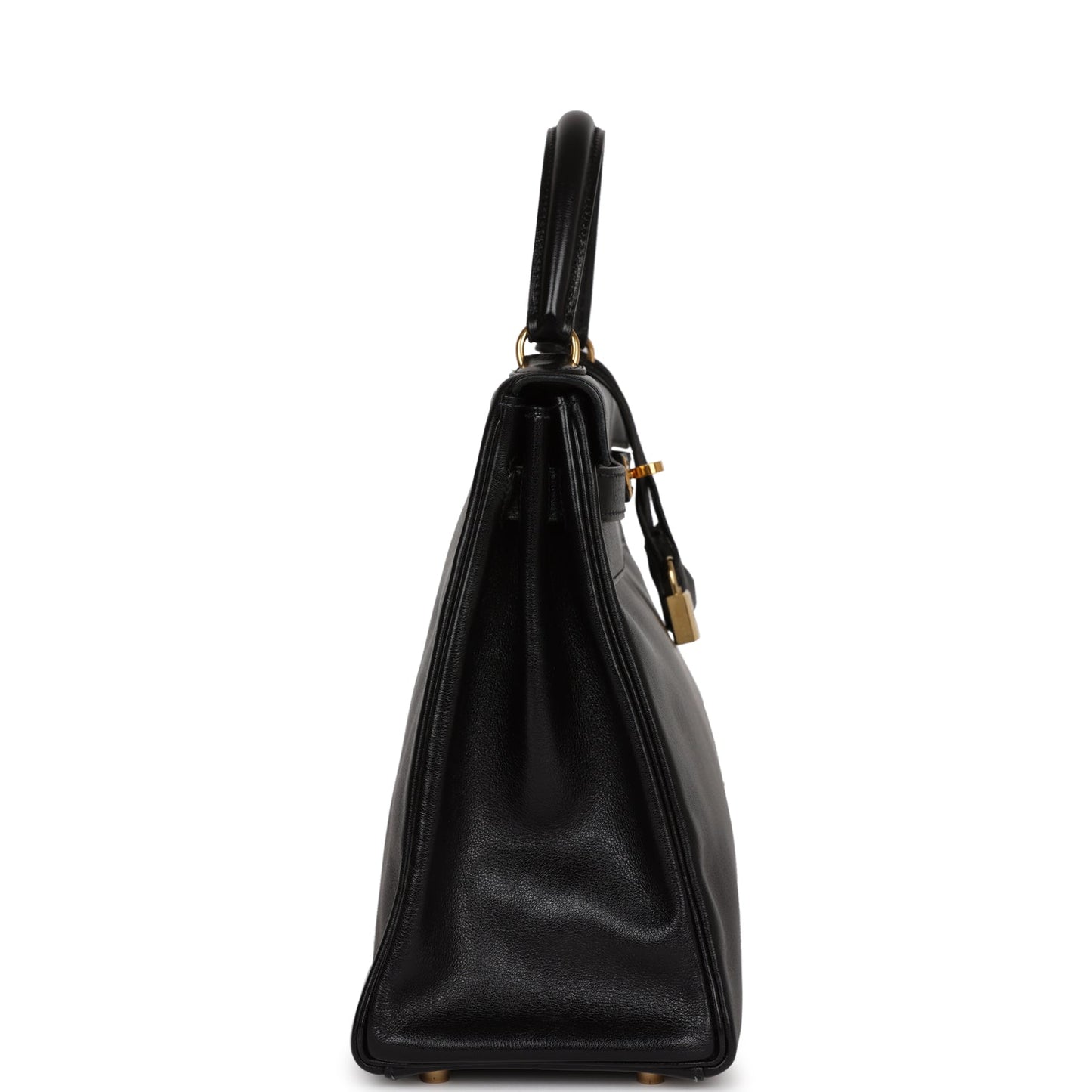 Hermes Kelly 32 Retourne Black Gulliver Gold Hardware