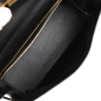 Hermes Kelly 32 Retourne Black Gulliver Gold Hardware