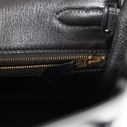 Hermes Kelly 32 Retourne Black Gulliver Gold Hardware
