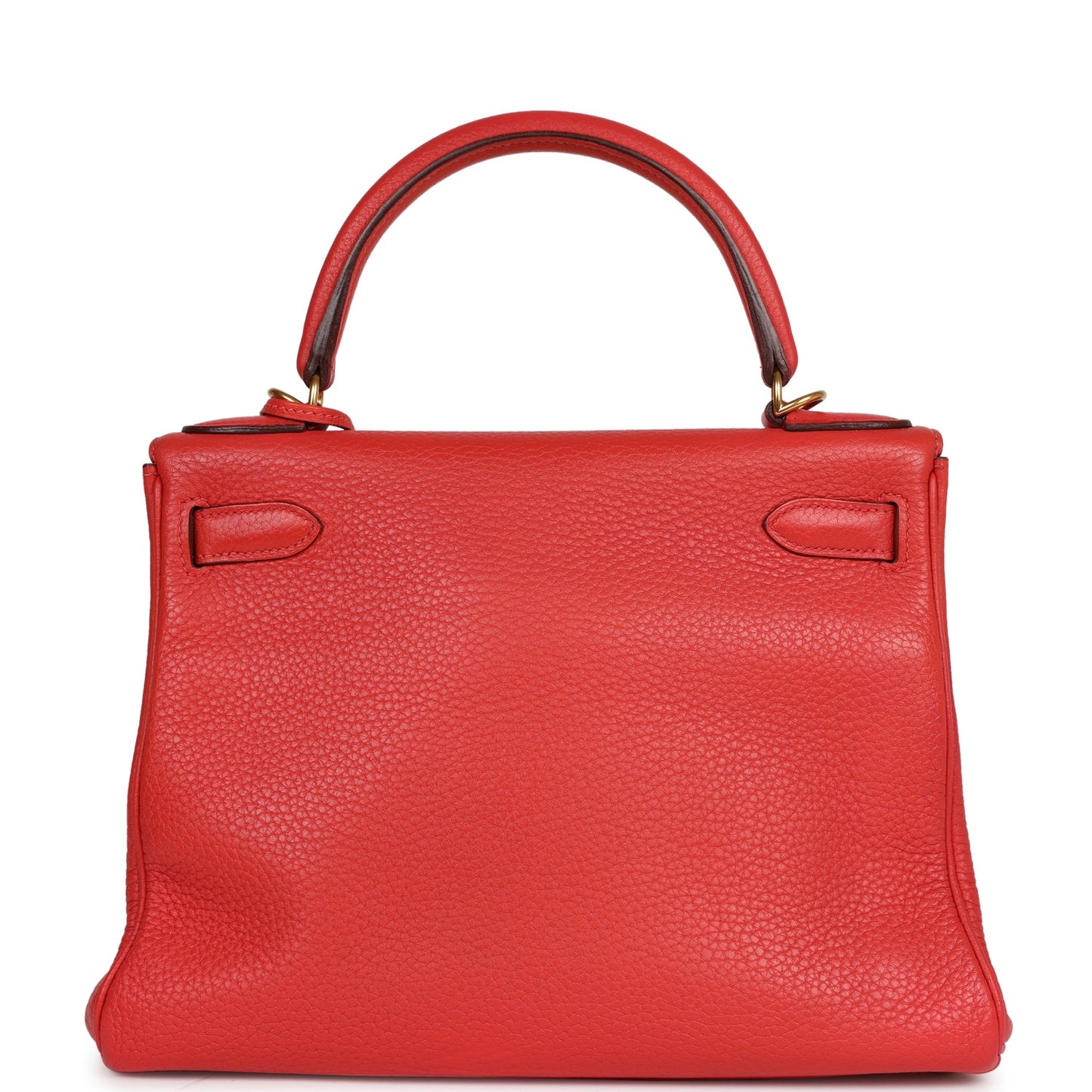 Hermes Kelly 28 Retourne Rouge Pivoine Togo Gold Hardware