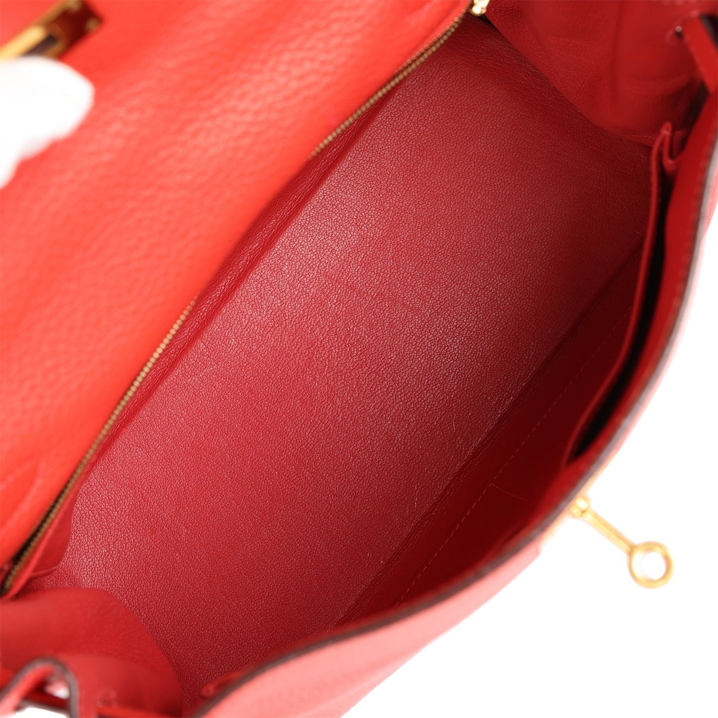Hermes Kelly 28 Retourne Rouge Pivoine Togo Gold Hardware