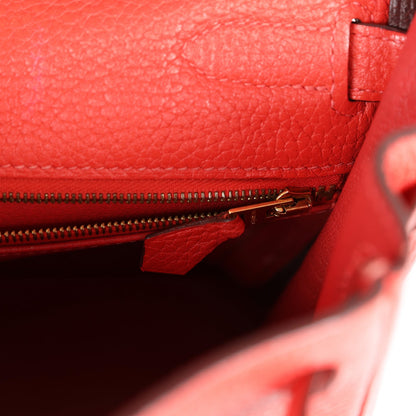 Hermes Kelly 28 Retourne Rouge Pivoine Togo Gold Hardware