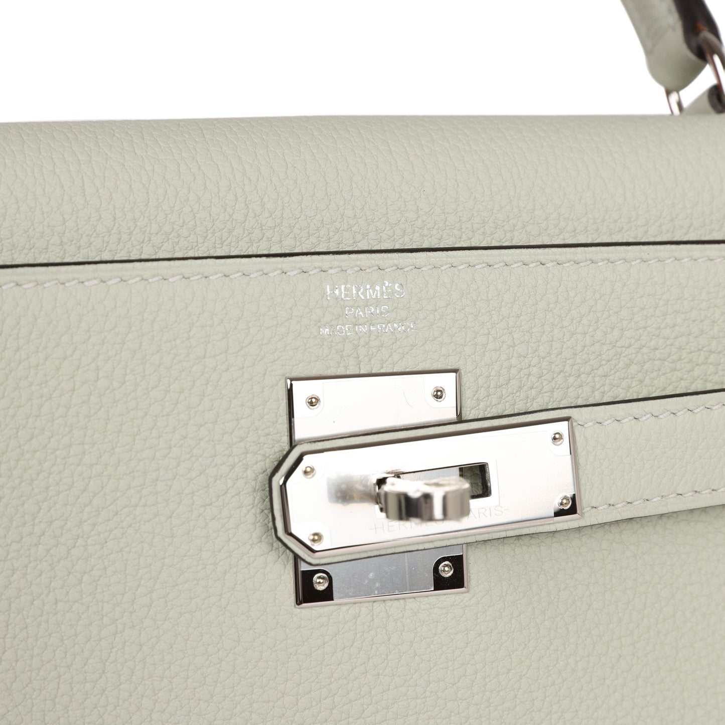Hermes Kelly 28 Retourne Gris Neve Togo Palladium Hardware
