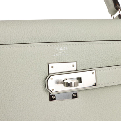 Hermes Kelly 28 Retourne Gris Neve Togo Palladium Hardware