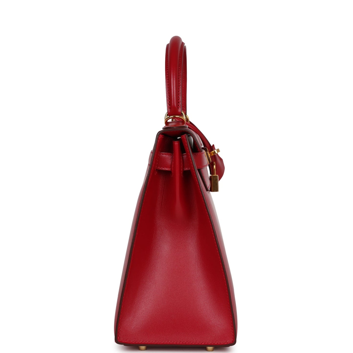 Hermes Kelly 28 Sellier Rouge Vif Tadelakt Gold Hardware