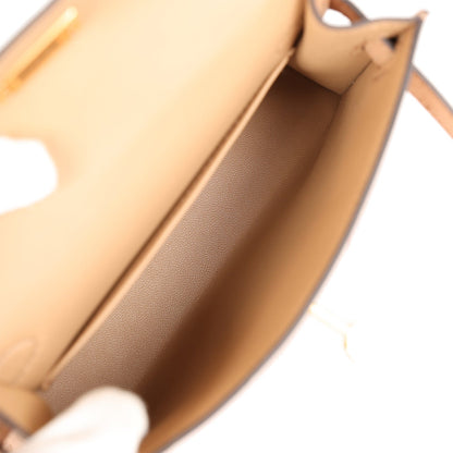Hermes Kelly 20 Sellier Chai Ostrich Gold Hardware