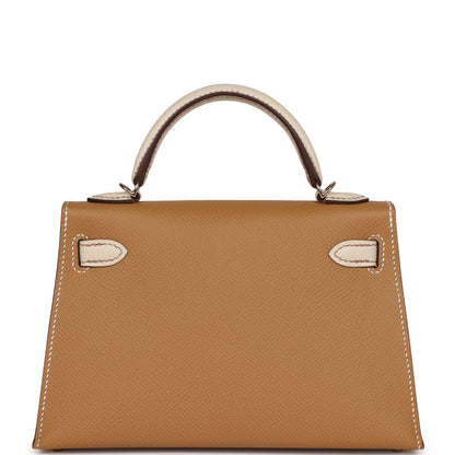 Hermes Special Order (HSS) Kelly 20 Sellier Biscuit and Craie Epsom Permabrass Hardware