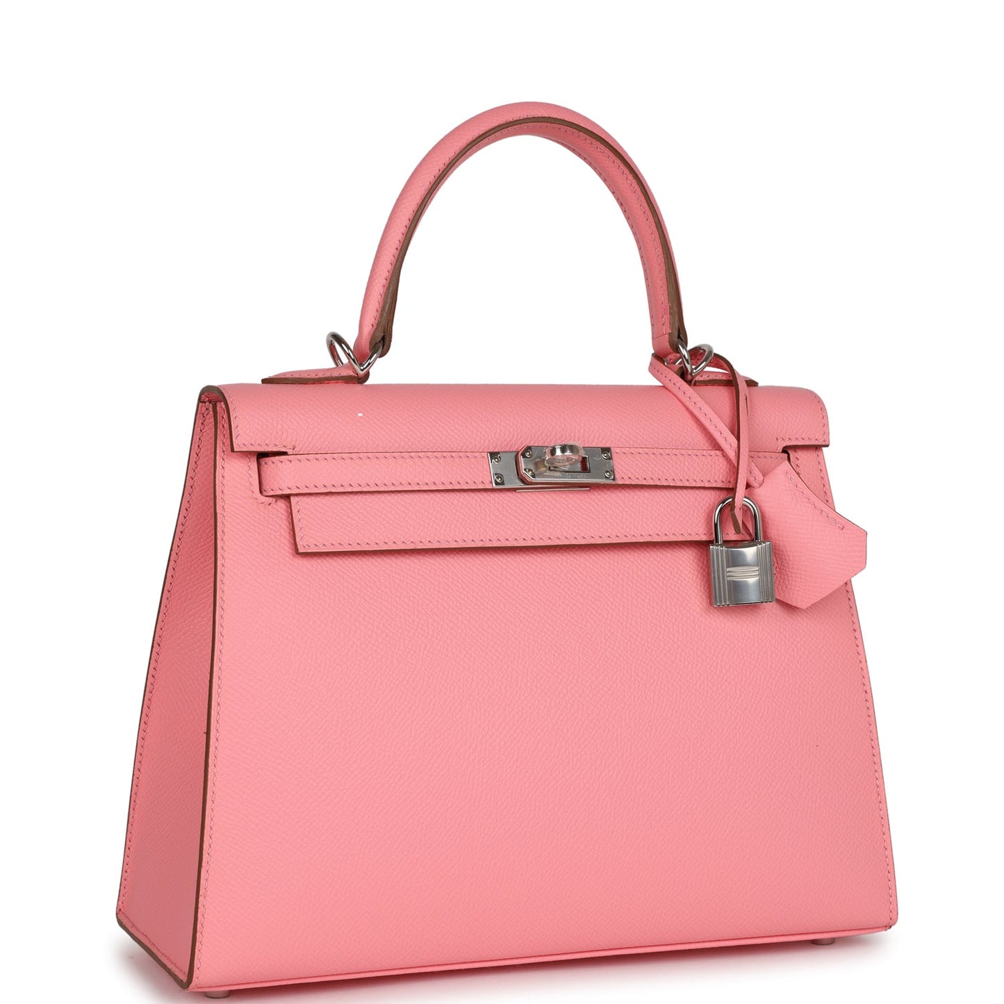 Hermes Kelly 25 Sellier Rose Confetti Epsom Palladium Hardware