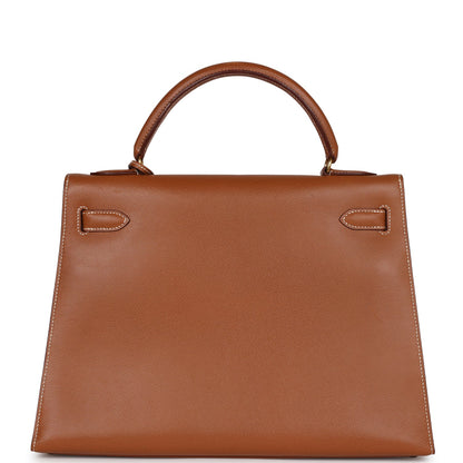 Hermes Kelly 32 Sellier Gold Courcheval Gold Hardware