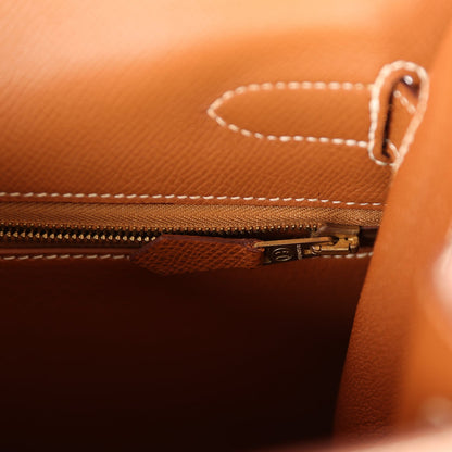 Hermes Kelly 32 Sellier Gold Courcheval Gold Hardware