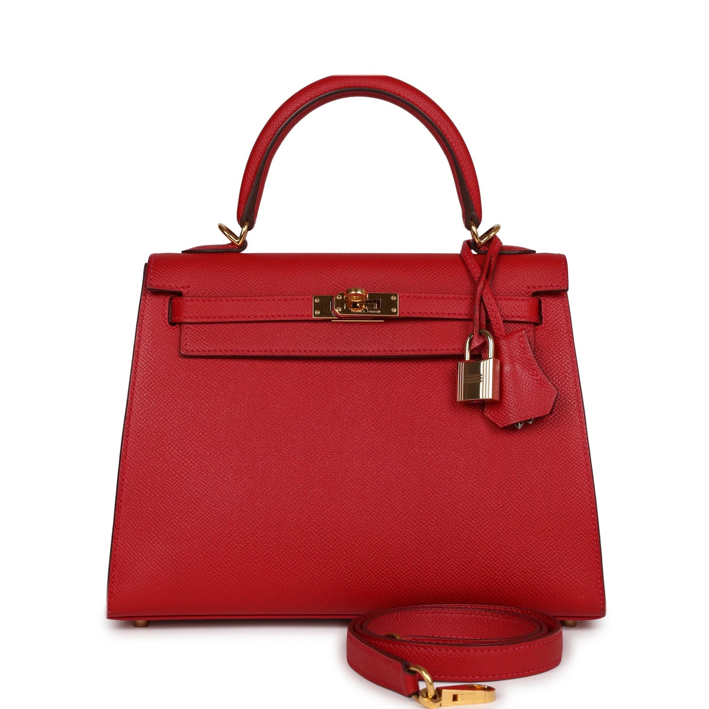 Hermes Kelly 25 Sellier Rouge Casaque Epsom Gold Hardware
