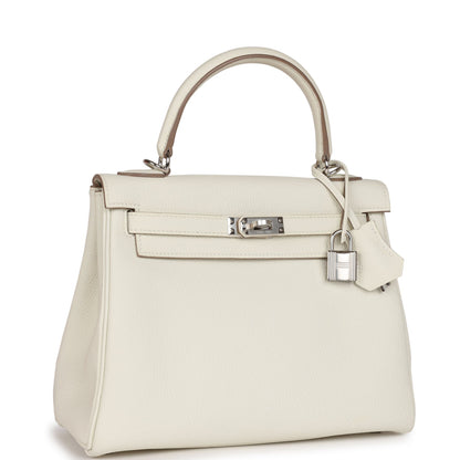 Hermes Kelly 25 Retourne Mushroom Togo Palladium Hardware