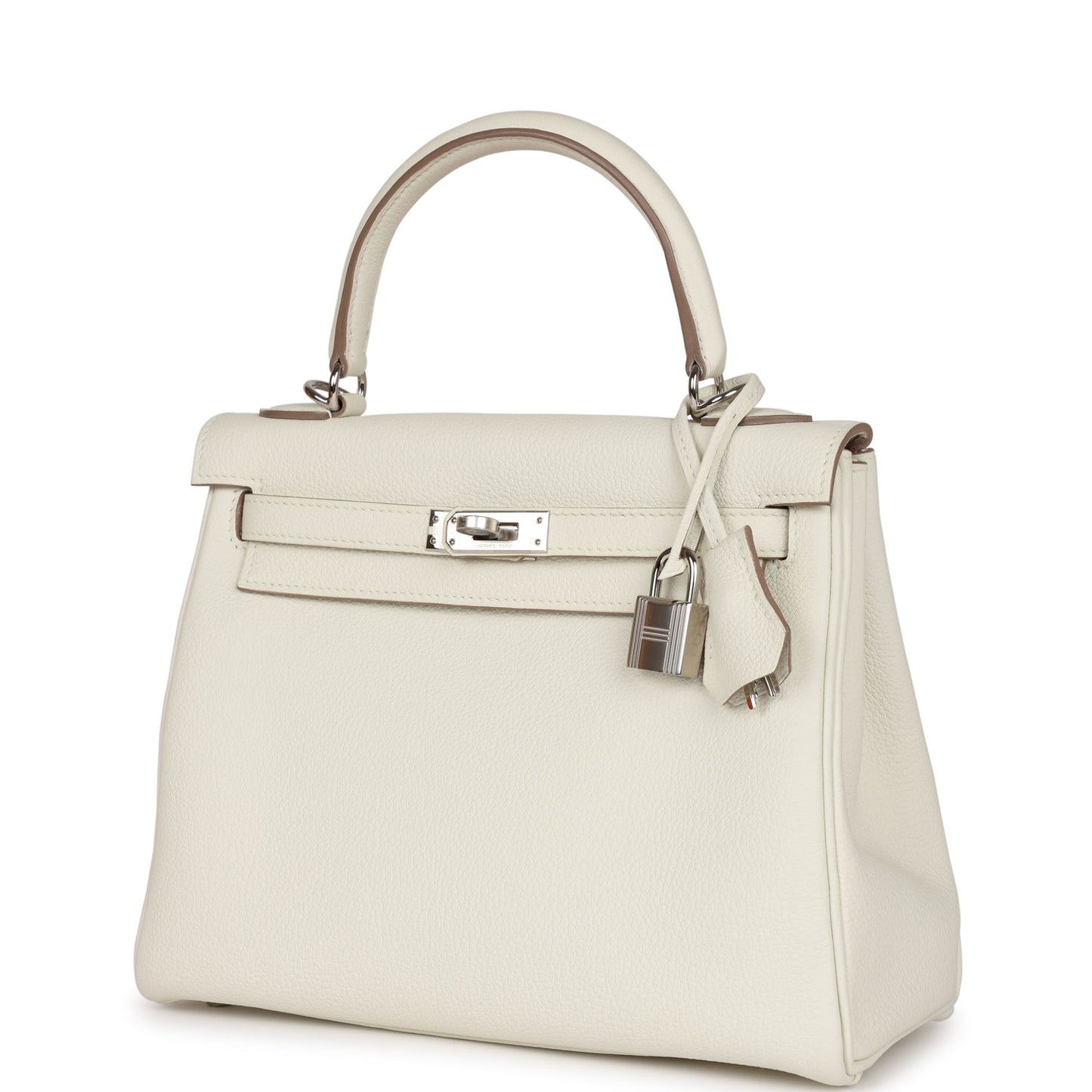 Hermes Kelly 25 Retourne Mushroom Togo Palladium Hardware