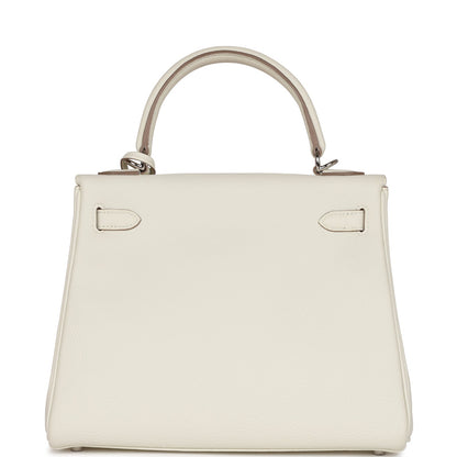 Hermes Kelly 25 Retourne Mushroom Togo Palladium Hardware