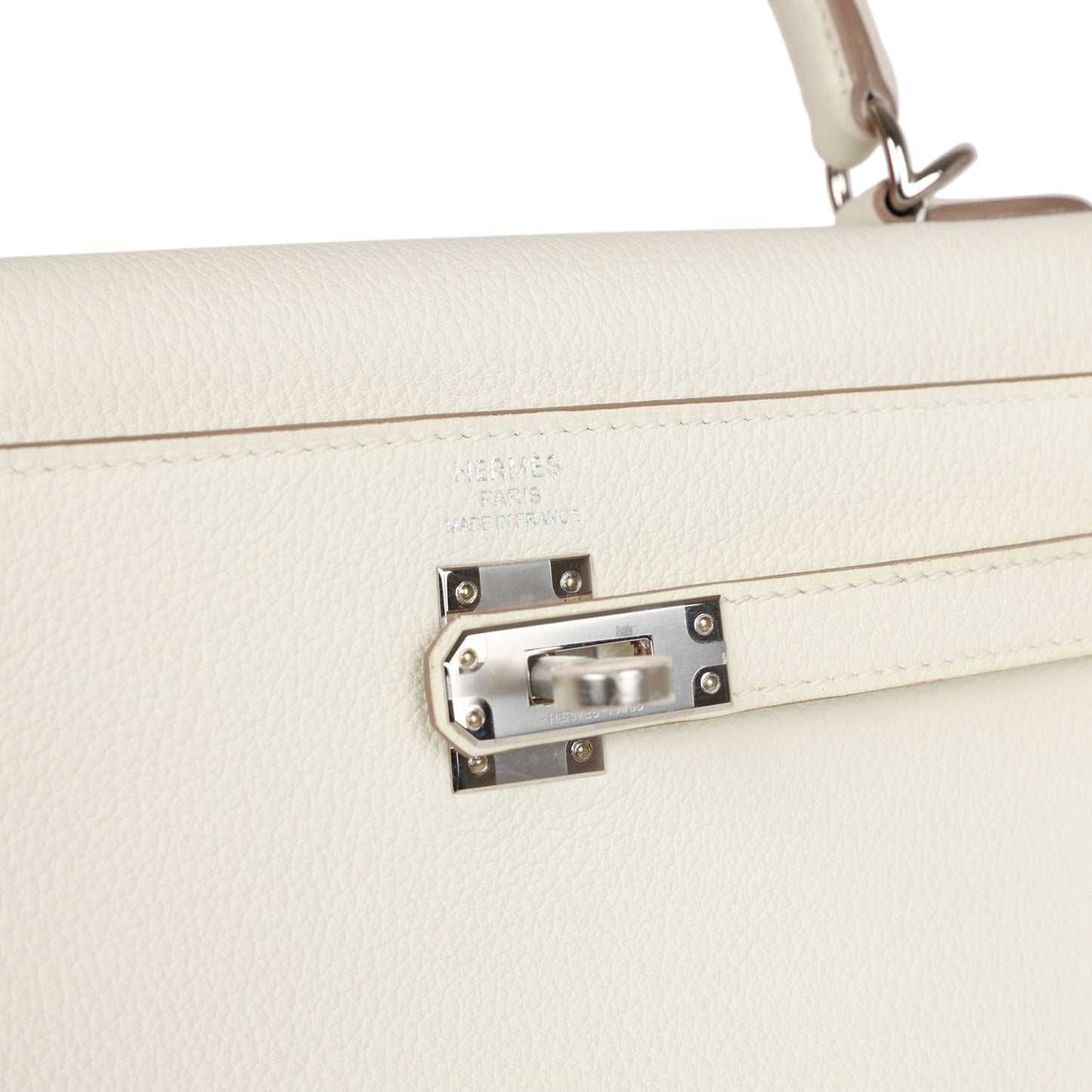Hermes Kelly 25 Retourne Mushroom Togo Palladium Hardware