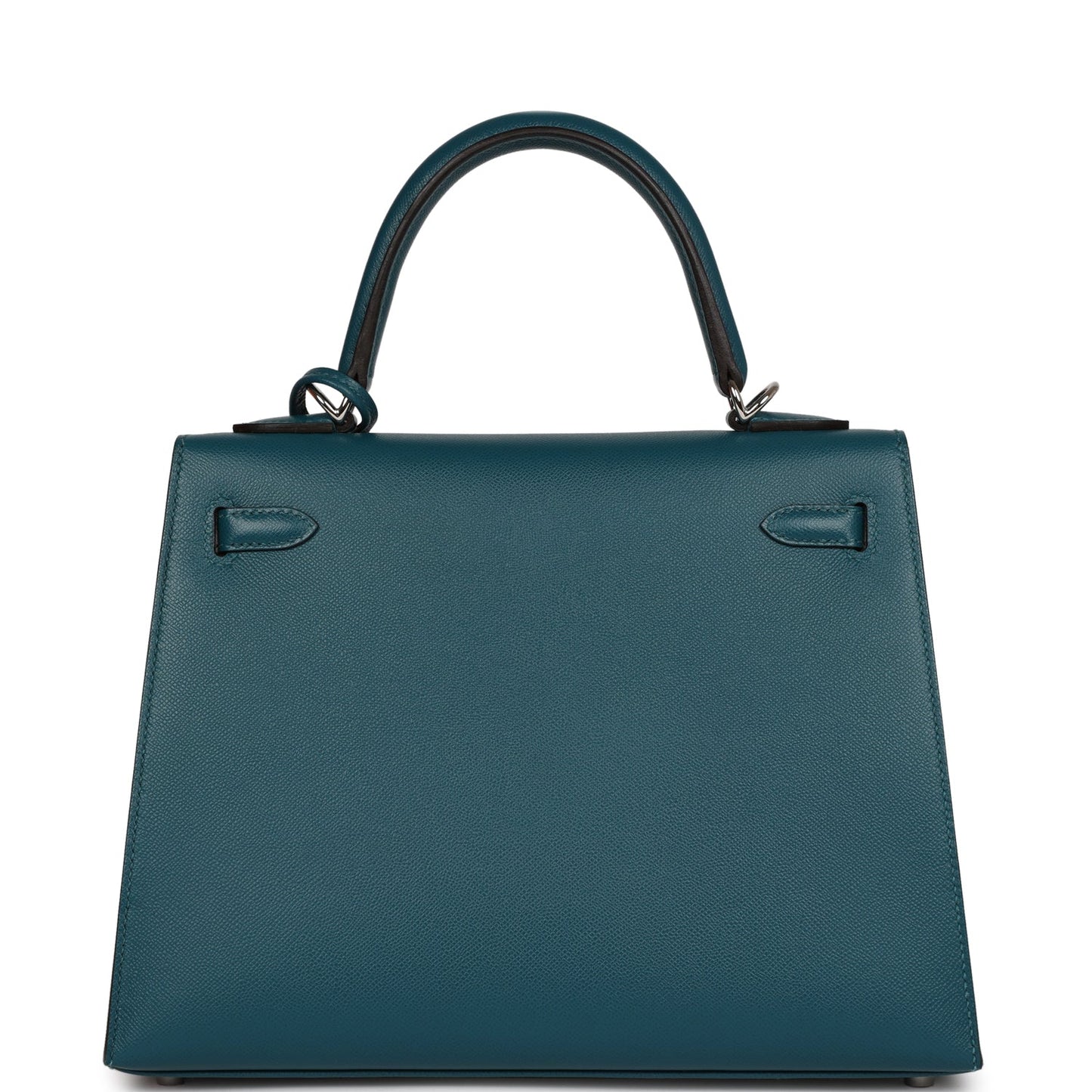 Hermes Kelly 25 Sellier Vert Bosphore Verso Madame Palladium Hardware