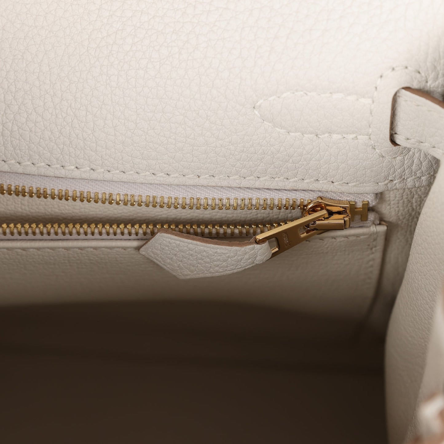 Hermes Kelly 25 Retourne Gris Pale Togo Gold Hardware