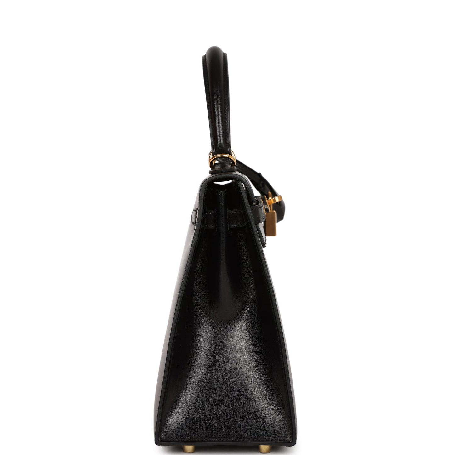Hermes Kelly 25 Sellier Black Box Gold Hardware
