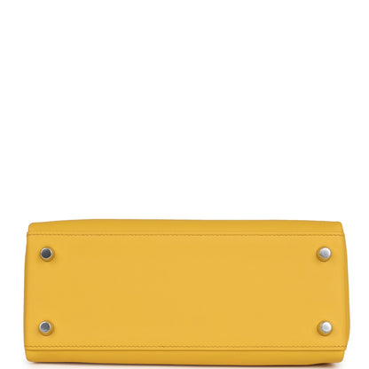 Hermes Kelly 25 Retourne Sun Swift Palladium Hardware