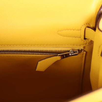Hermes Kelly 25 Retourne Sun Swift Palladium Hardware
