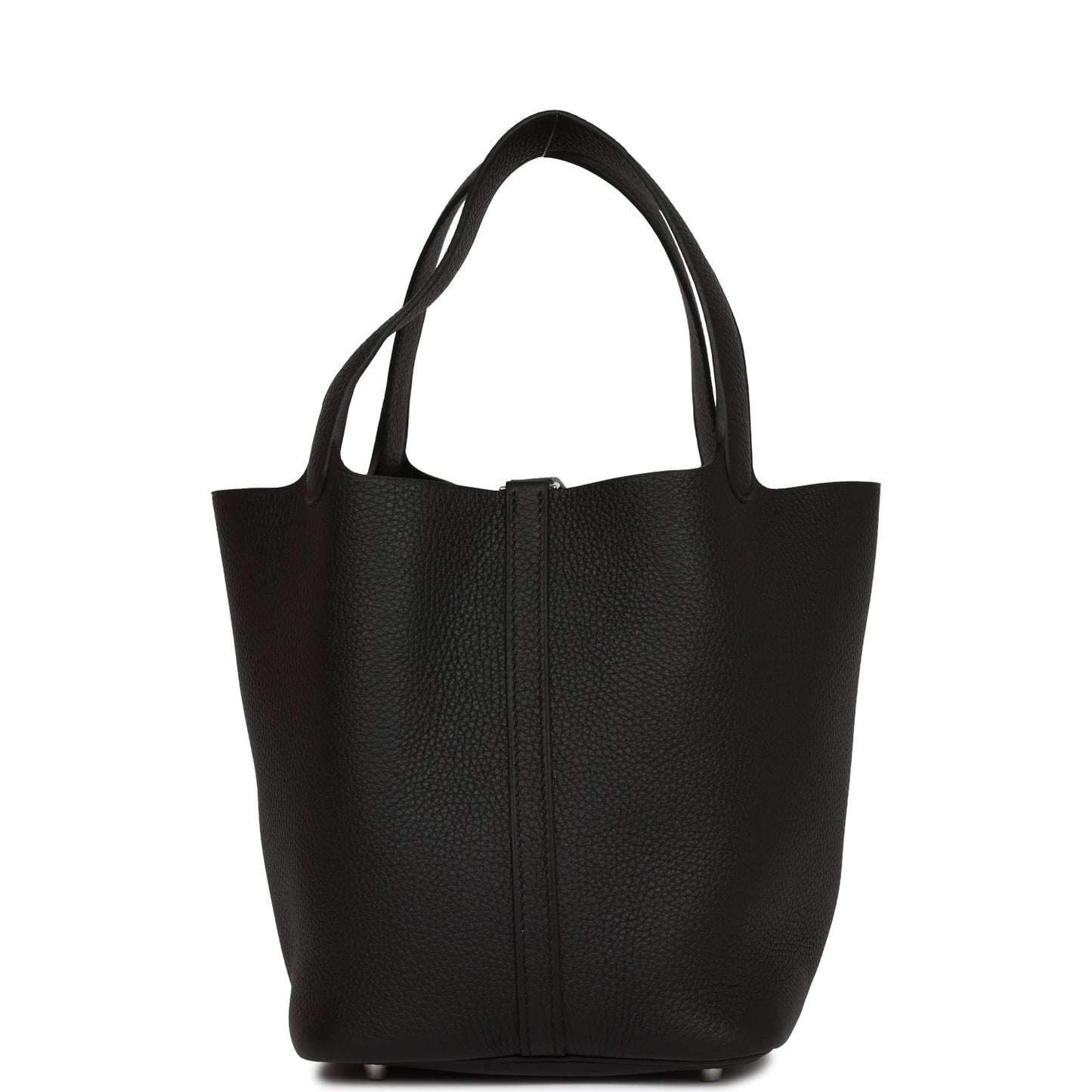 Hermes Picotin Lock 22 Black Clemence Palladium Hardware