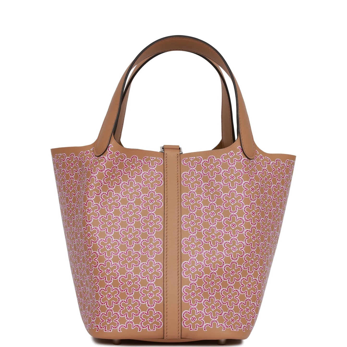 Hermes Picotin Lock 18 "Lucky Daisy" Chai Swift Palladium Hardware