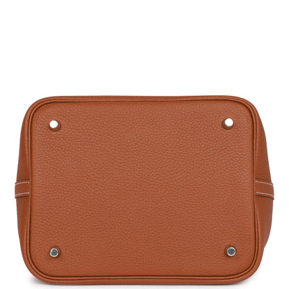 Hermes Picotin Lock 22 Gold Clemence Eclat Palladium Hardware