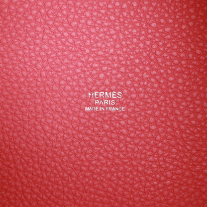 Hermes Picotin 18 Rose Azalee Clemence Palladium Hardware
