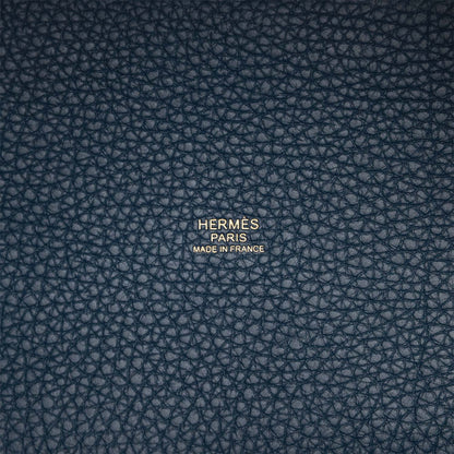 Hermes Picotin Lock 18 Bleu De Prusse Gold Hardware