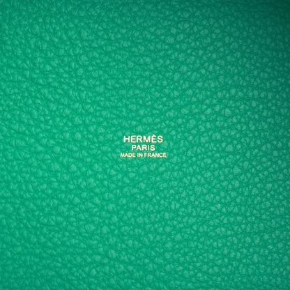 Hermes Picotin 18 Vert Jade Clemence Gold Hardware