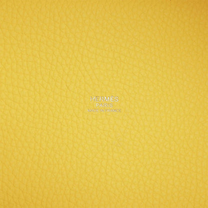 Hermes Picotin 18 Limoncello Clemence Palladium Hardware