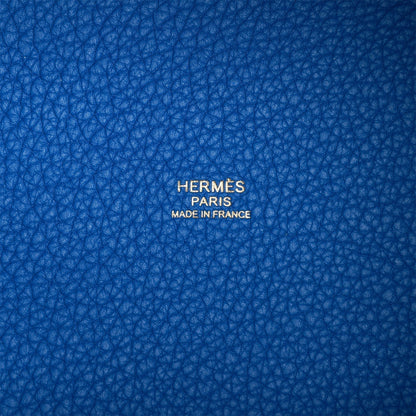 Hermes Picotin Lock 18 Bleu France Clemence Gold Hardware