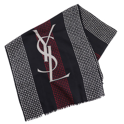 Yves Saint Laurent Silk Logo Scarf