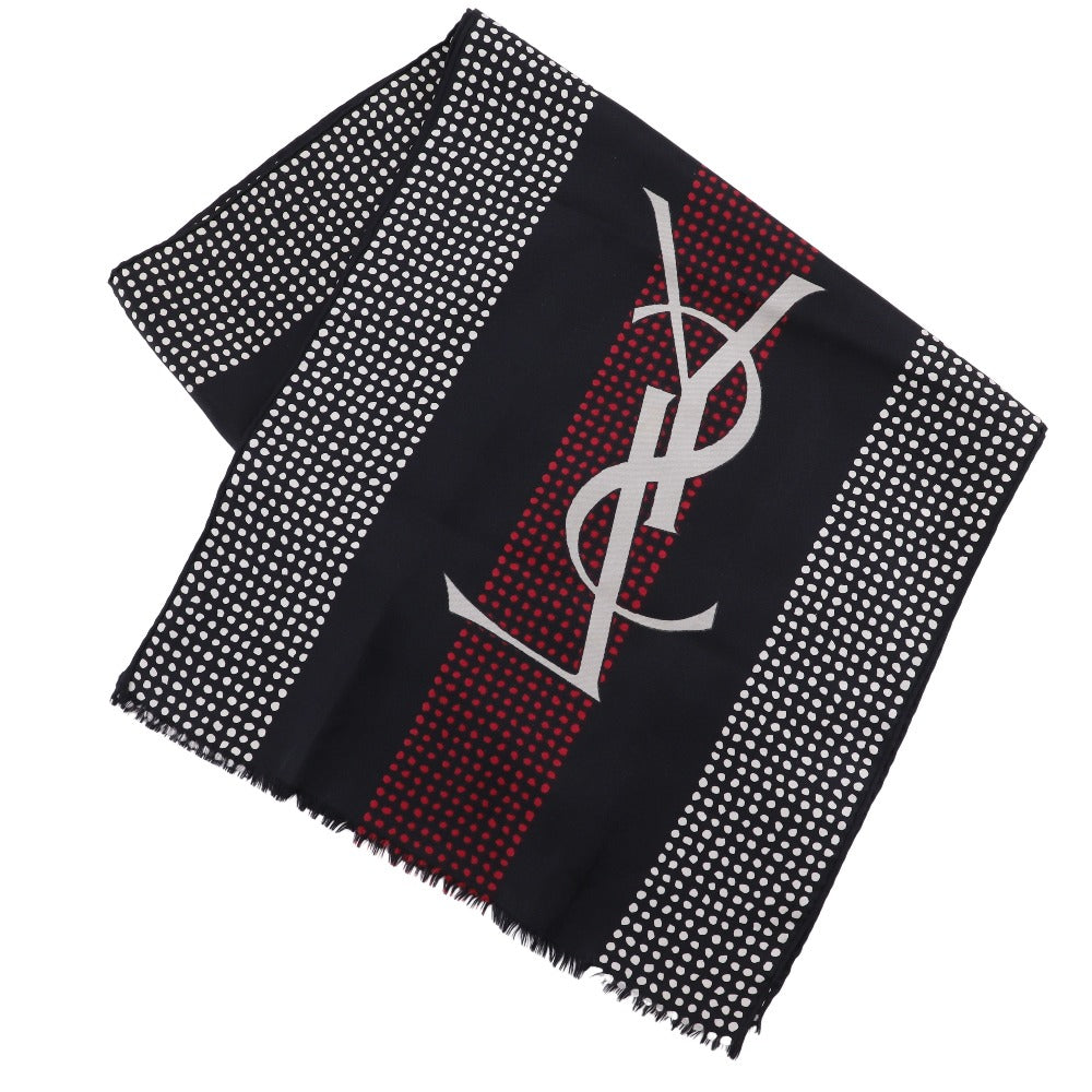 Yves Saint Laurent Silk Logo Scarf