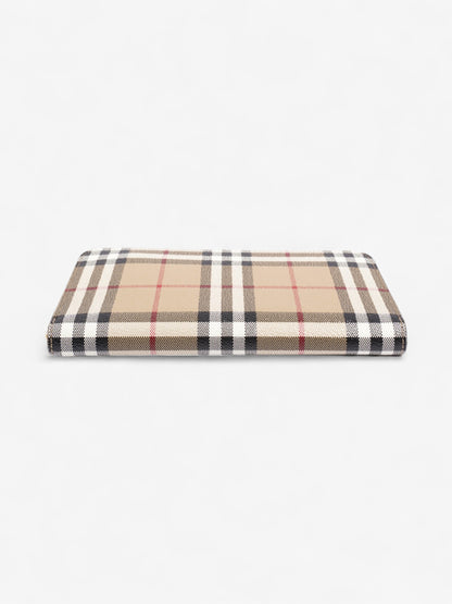 Burberry Zip-Around Wallet Vintage Check Coated Canvas